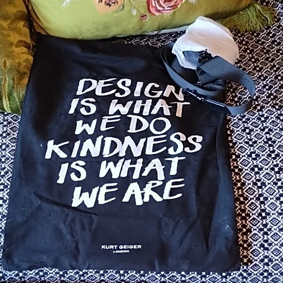 Kurt Geiger Moon Nylon Crossbody Bag Black - Picture 3 of 4